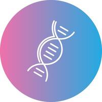 DNA Line Gradient Circle Icon vector