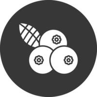Blueberries Glyph Inverted Icon vector