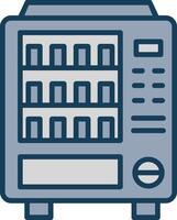 Vending Machine Line Filled Grey Icon vector