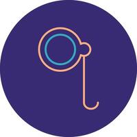 Monocle Line Two Color Circle Icon vector