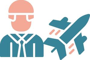 Air Engineer Glyph Two Color Icon vector