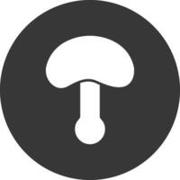 Mushroom Glyph Inverted Icon vector