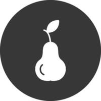 Guava Glyph Inverted Icon vector