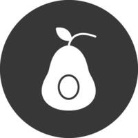 Avocado Glyph Inverted Icon vector