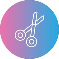 Bandage Scissors Line Gradient Circle Icon vector