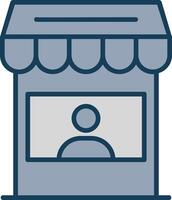 Seller Line Filled Grey Icon vector
