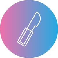 Surgery Knife Line Gradient Circle Icon vector