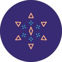 Firework Line Two Color Circle Icon vector