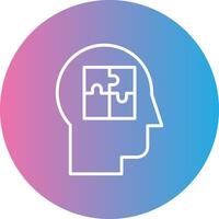 Psychiatry Line Gradient Circle Icon vector