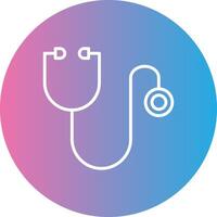 Stethoscope Line Gradient Circle Icon vector