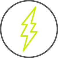 Lightning Line Two Color Icon vector