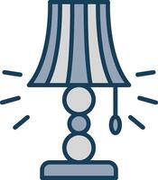 Lamp Line Filled Grey Icon vector