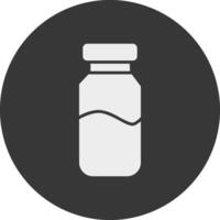 Milk Jar Glyph Inverted Icon vector