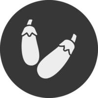 Eggplant Glyph Inverted Icon vector
