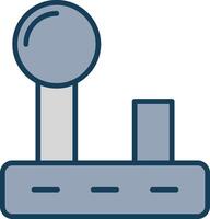 Joystick Line Filled Grey Icon vector