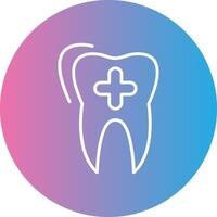 Dental Care Line Gradient Circle Icon vector