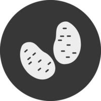 Potato's Glyph Inverted Icon vector