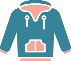 Hoodie Glyph Two Color Icon vector