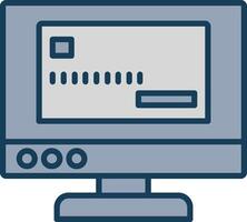 OnLine Filled Grey Payments Line Filled Grey Icon vector