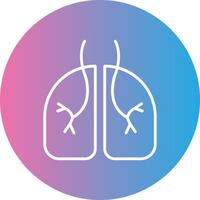 Pulmonology Line Gradient Circle Icon vector