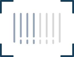 Bar Code Line Filled Grey Icon vector
