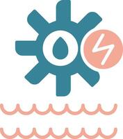 Hydro Power Glyph Two Color Icon vector