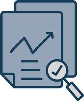 Data Quality Line Filled Grey Icon vector