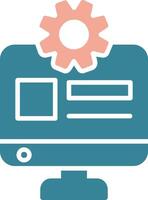 Web Administrator Glyph Two Color Icon vector