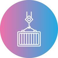 Container Line Gradient Circle Icon vector