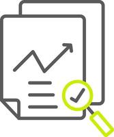 Data Quality Line Two Color Icon vector