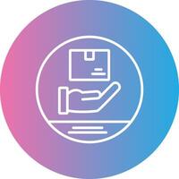 Courier Line Gradient Circle Icon vector