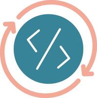 Development Glyph Two Color Icon vector