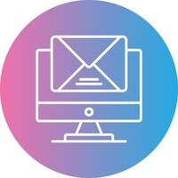 Mail Line Gradient Circle Icon vector