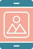 Mobile Application Glyph Two Color Icon vector