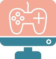 Game Development Glyph Two Color Icon vector