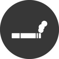 Smoking Glyph Inverted Icon vector