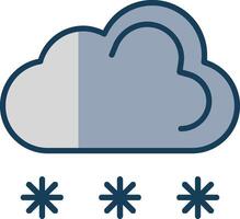 Cloud Computing Line Filled Grey Icon vector