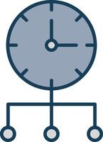 Time Optimization Line Filled Grey Icon vector