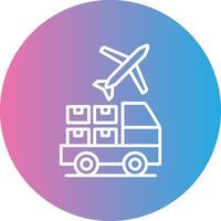 Logistic Service Provider Line Gradient Circle Icon vector