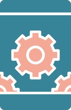 sistema preferencias glifo dos color icono vector