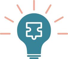 Solution Glyph Two Color Icon vector
