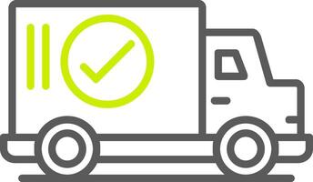 Approve Delivery Line Two Color Icon vector