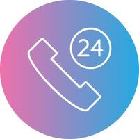 Help Line Gradient Circle Line Gradient Circle Icon vector