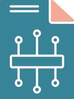 Workflow Glyph Two Color Icon vector