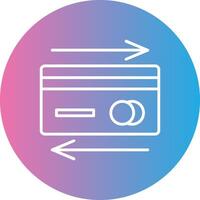 Payment Method Line Gradient Circle Icon vector