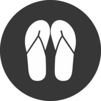 Sandals Glyph Inverted Icon vector