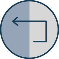 Loop Line Filled Grey Icon vector