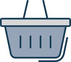 Shopping Line Filled Grey Icon vector