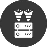 Ddos Glyph Inverted Icon vector