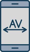 Kerning Line Filled Grey Icon vector